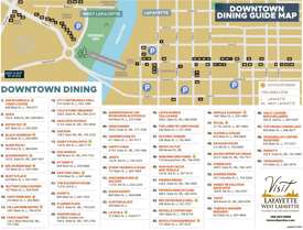 Lafayette and West Lafayette Dining Map