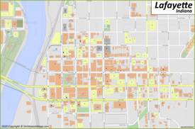 Lafayette Downtown Map