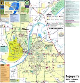 Map of Lafayette and West Lafayette