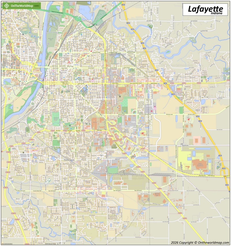 Map of Lafayette