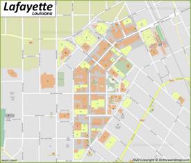 Lafayette Downtown Map