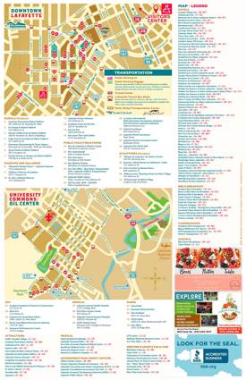 Lafayette Hotels And Sightseeings Map