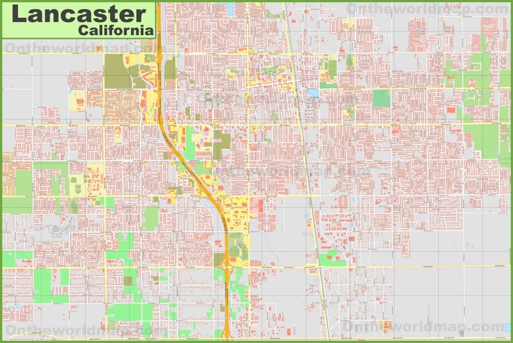 Large detailed map of Lancaster