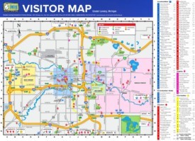 Lansing hotels and sightseeings map