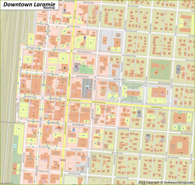 Map of Downtown Laramie