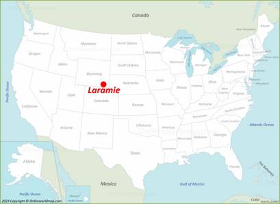 Laramie Location on the USA Map