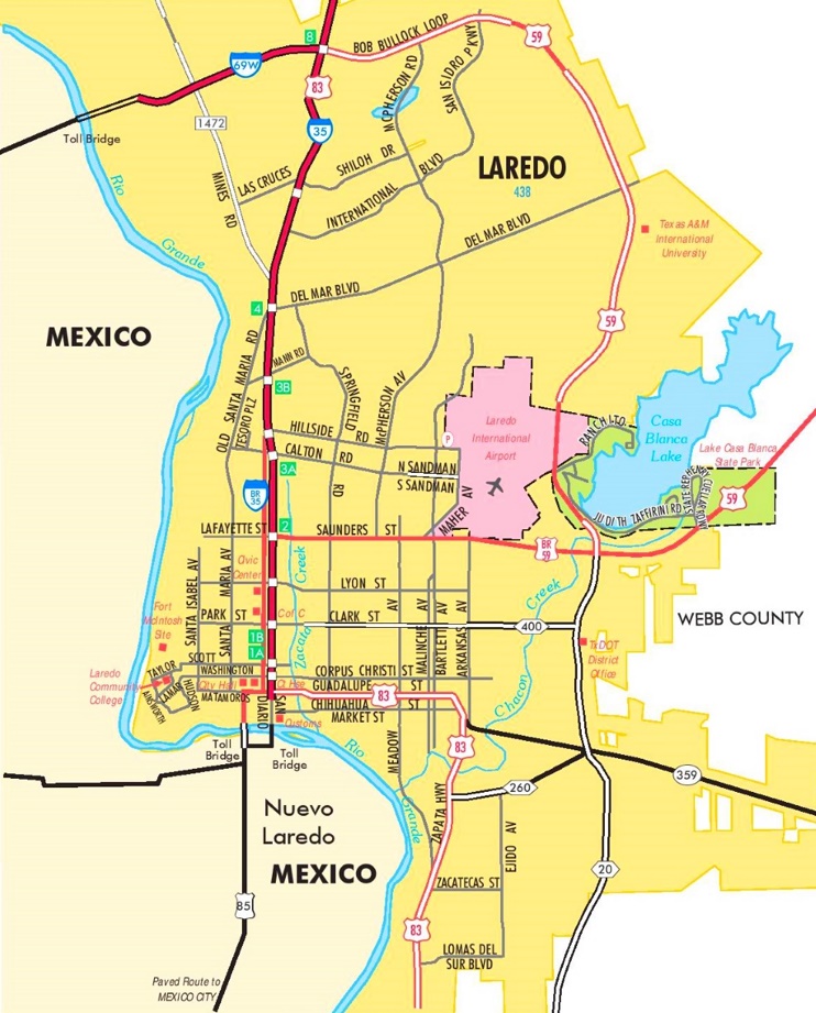 Laredo road map
