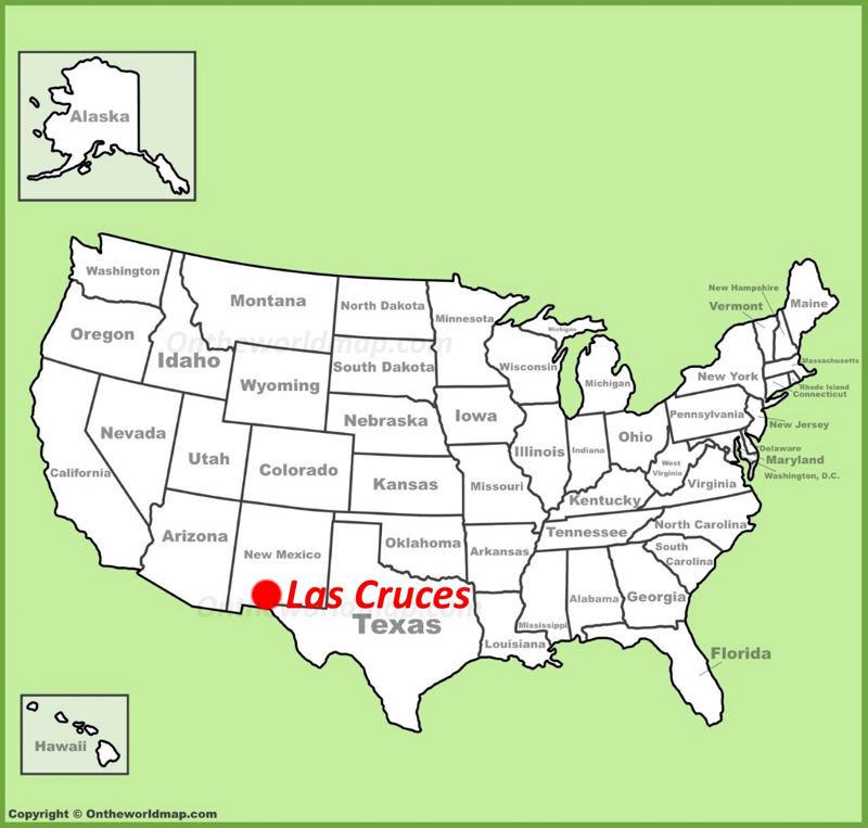 Las Cruces location on the U.S. Map