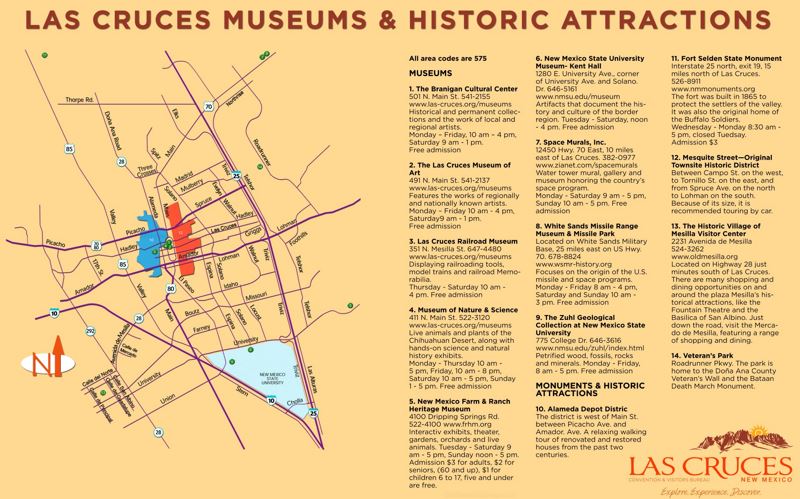 Las Cruces Tourist Attractions Map