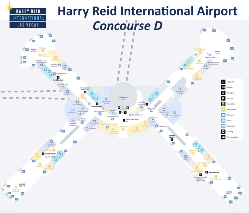 Harry Reid International Airport Concourse D Map