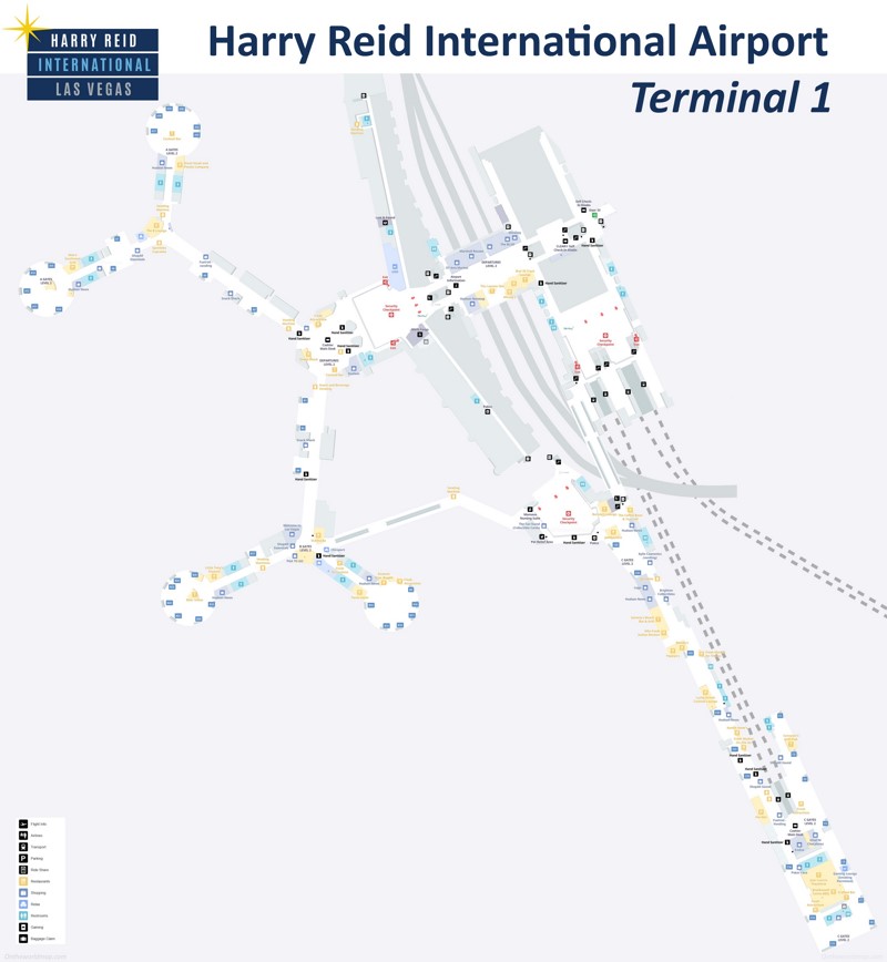 Harry Reid International Airport Terminal 1 Map