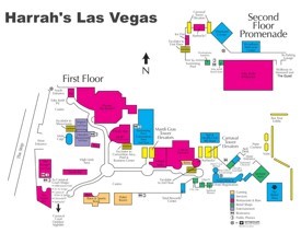 Las Vegas Harrah's hotel map