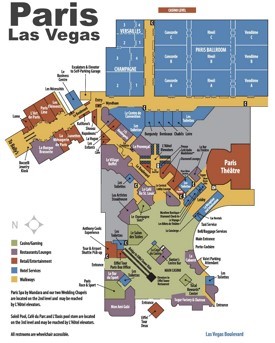 Las Vegas Paris hotel map
