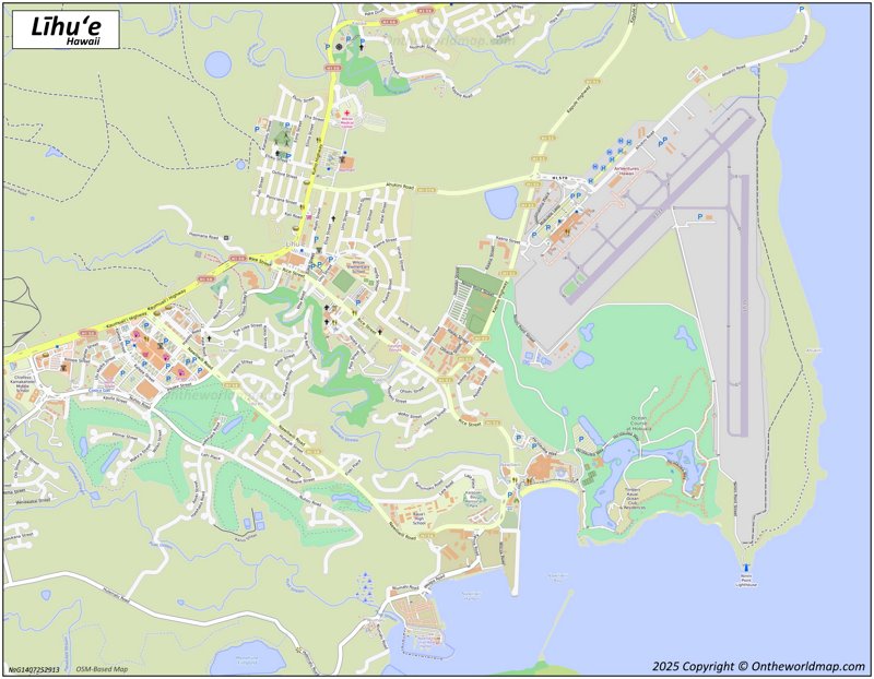 Map of Līhuʻe