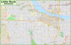 Large detailed map of Little Rock