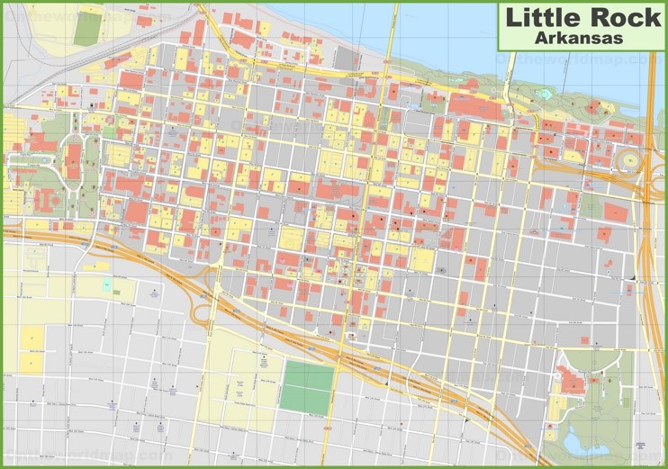 Little Rock Downtown Map Max 