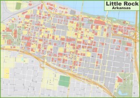 Little Rock downtown map