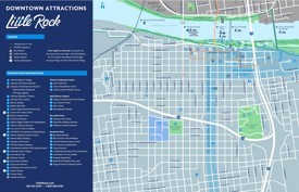 Little Rock downtown tourist attractions map