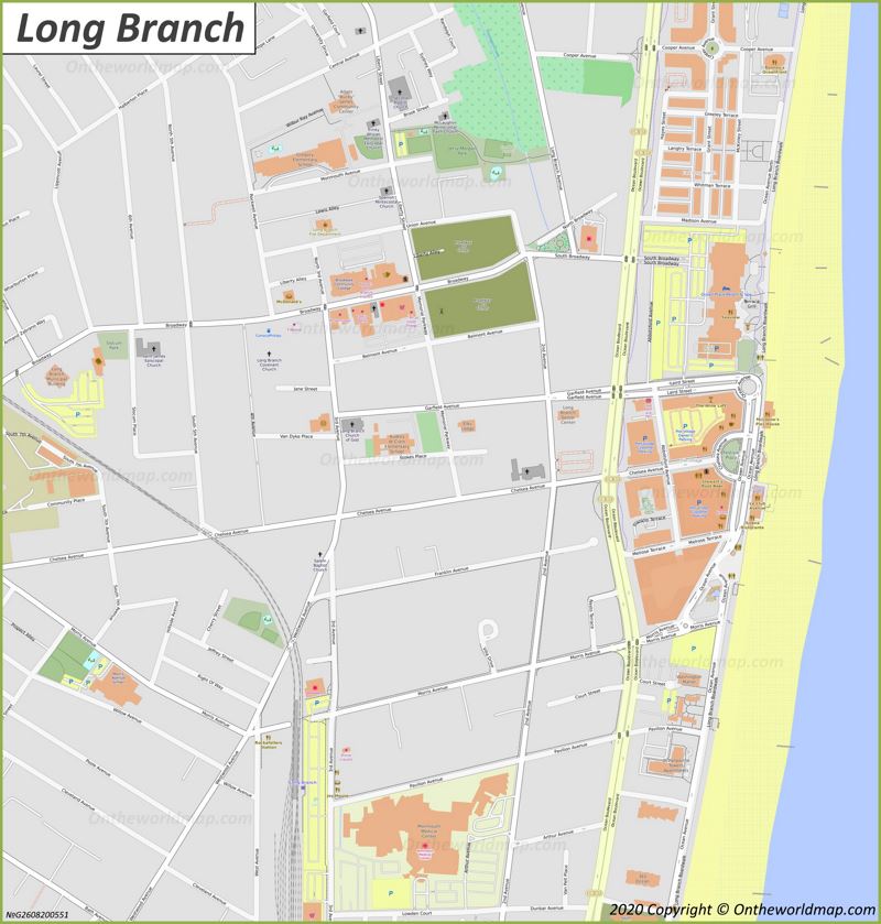 Long Branch Downtown Map