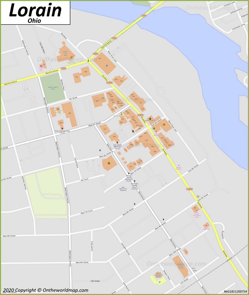 Lorain Downtown Map
