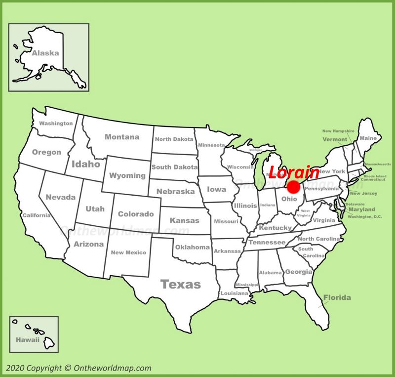 Lorain, Ohio location map supporting Lorain 3D printing, print farm, prototype, batch production, and fulfillment coverage