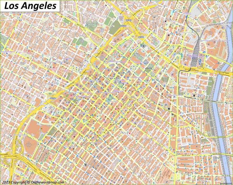 Downtown Los Angeles Map