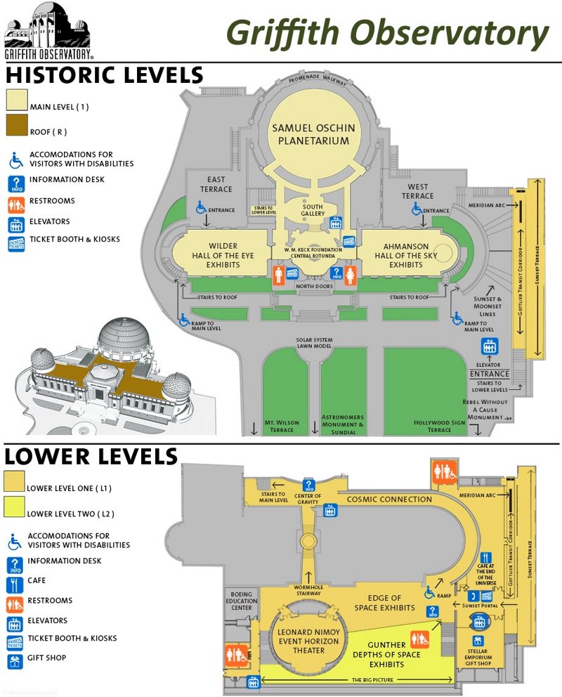 Griffith Observatory Map