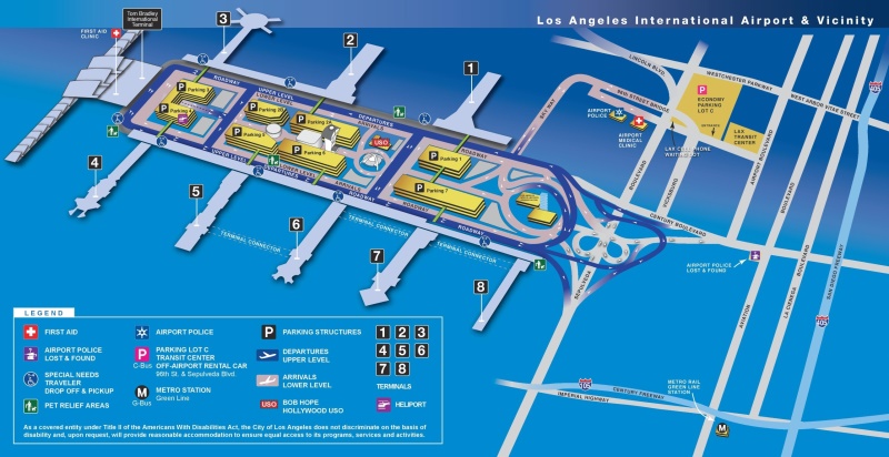 Los Angeles airport map