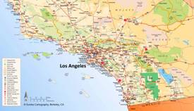 Los Angeles Area Tourist Map