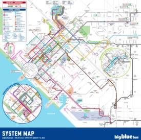 Los Angeles bus map