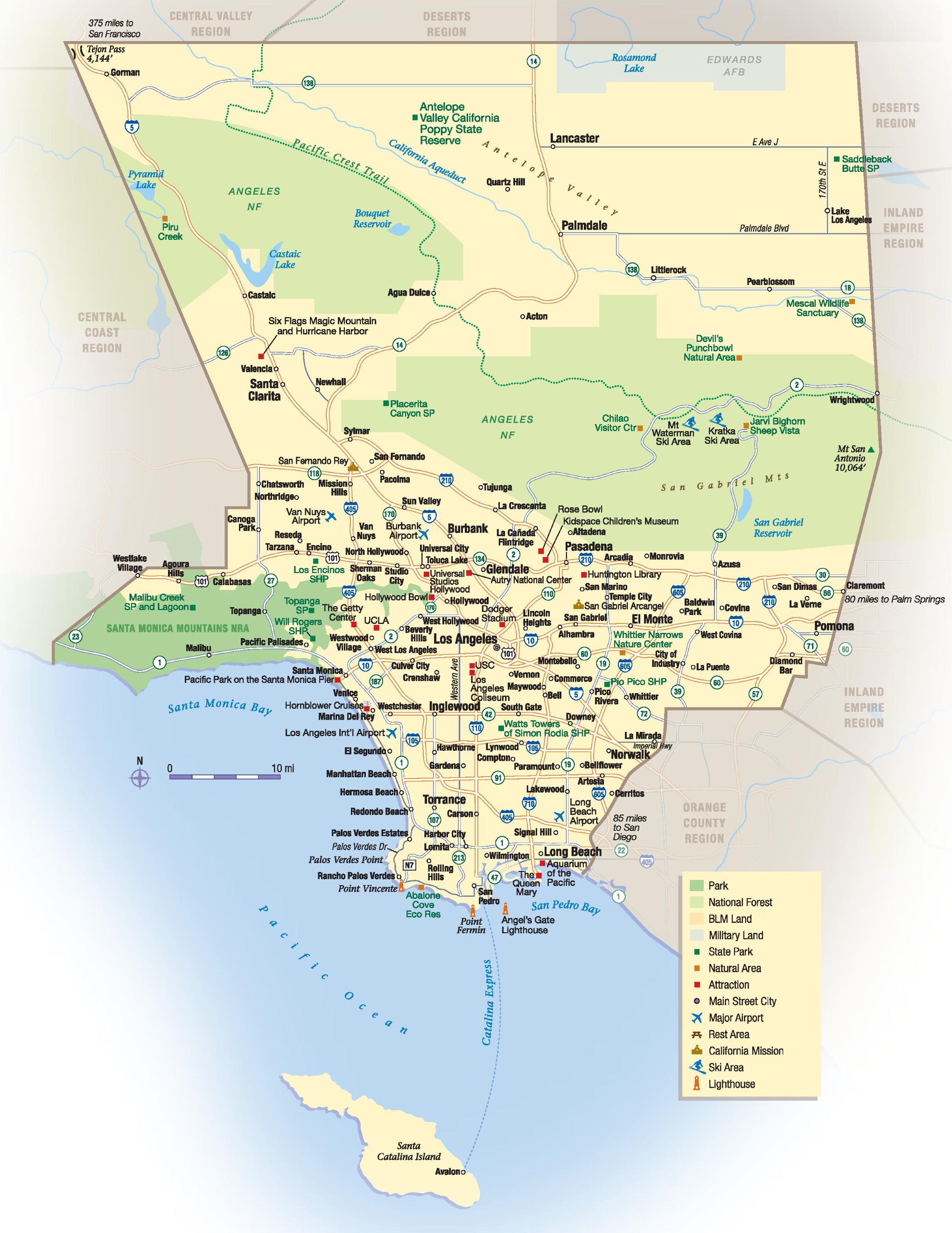 Los Angeles County Map 