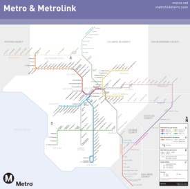 Los Angeles metro and metrolink map