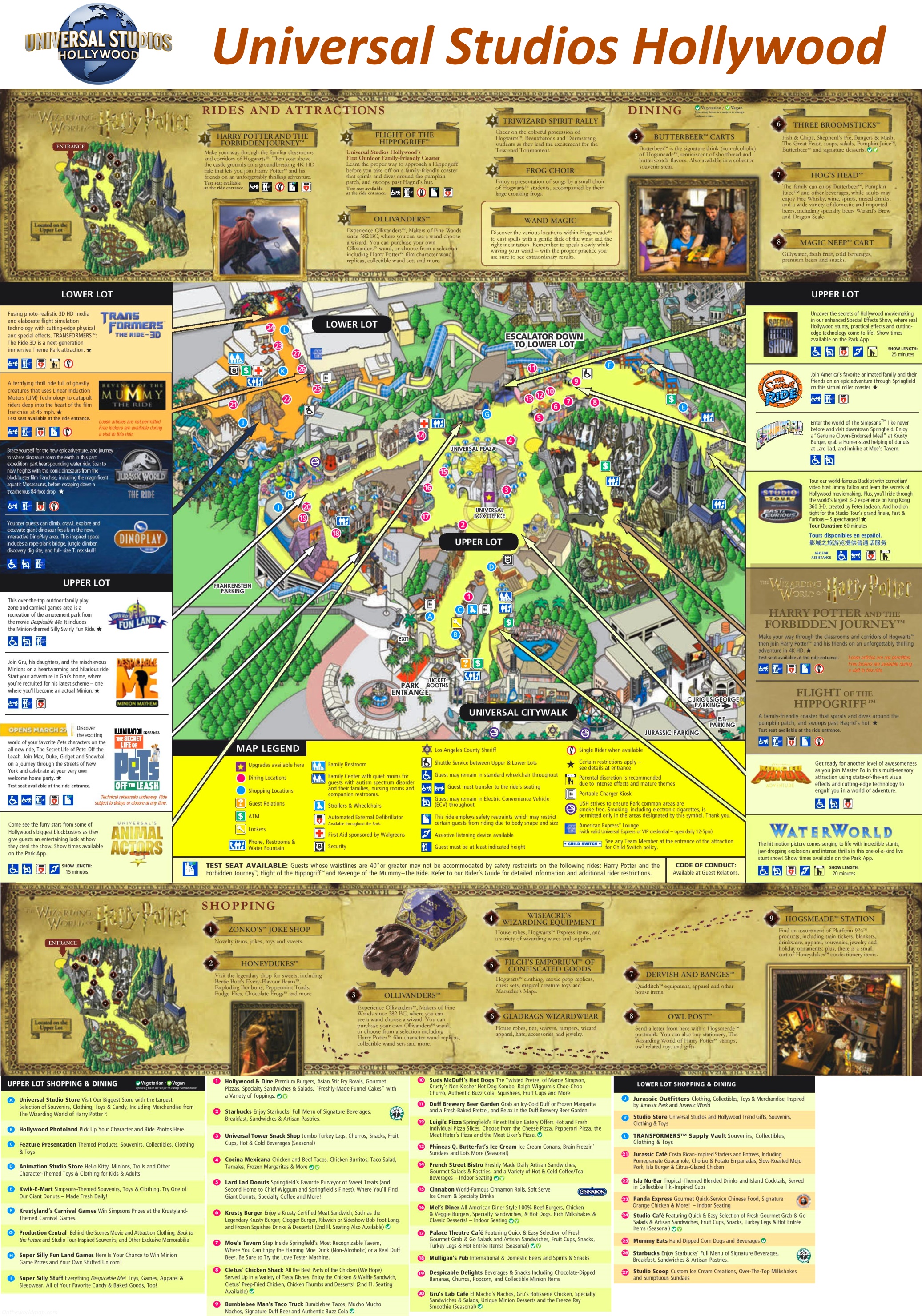 Universal Studios Hollywood Map 2015 Universal Studios Singapore