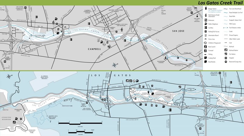 Los Gatos Creek Trail Map