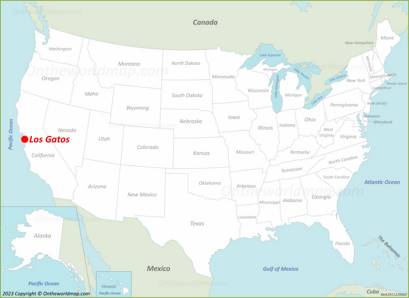 Los Gatos Location on the USA Map