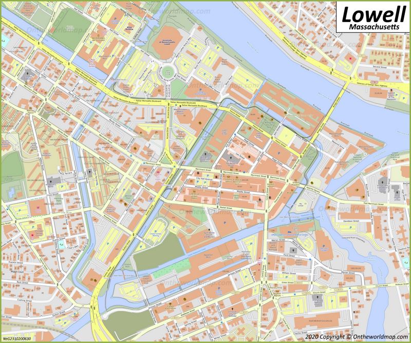 Lowell Downtown Map
