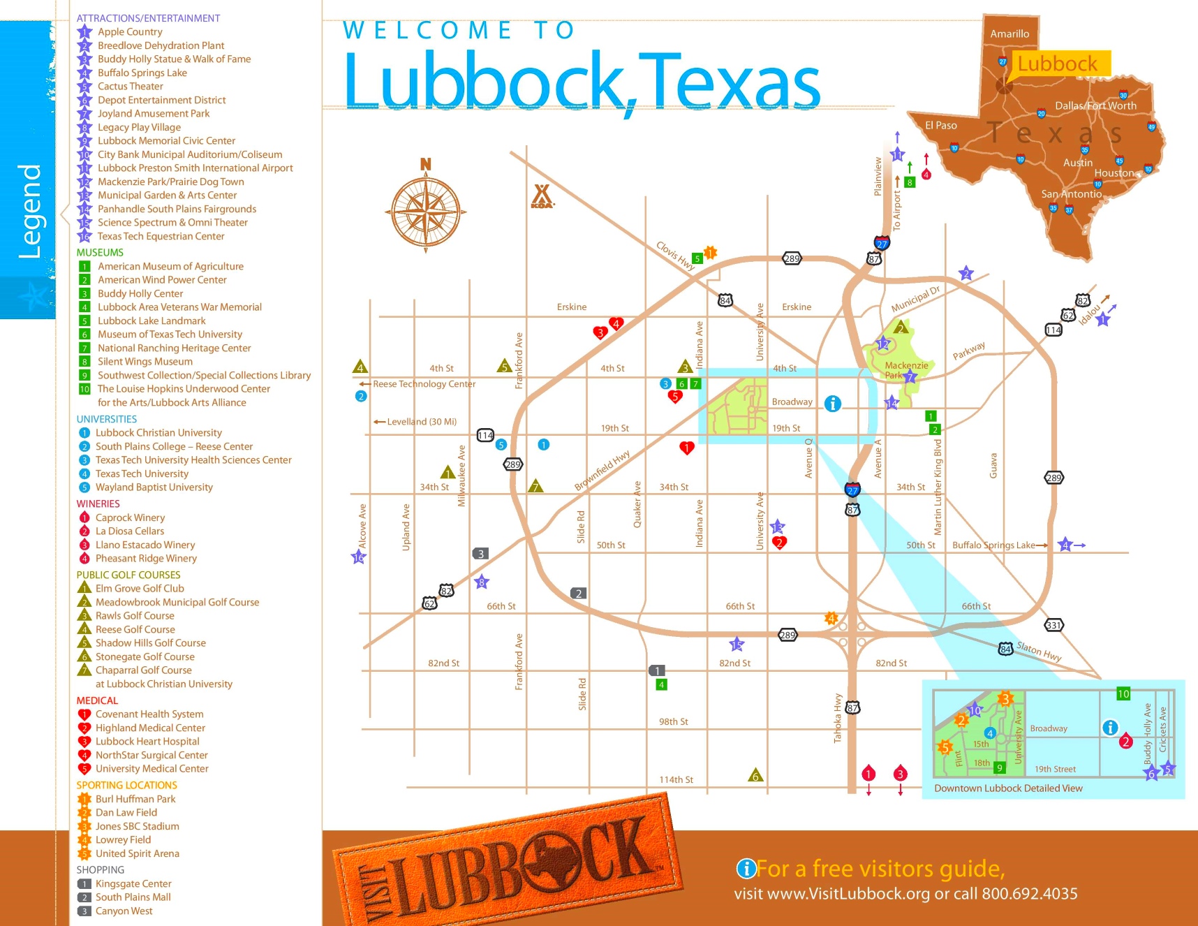 Lubbock Subdivisions Map