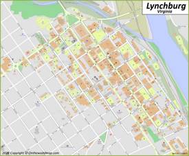 Downtown Lynchburg Map