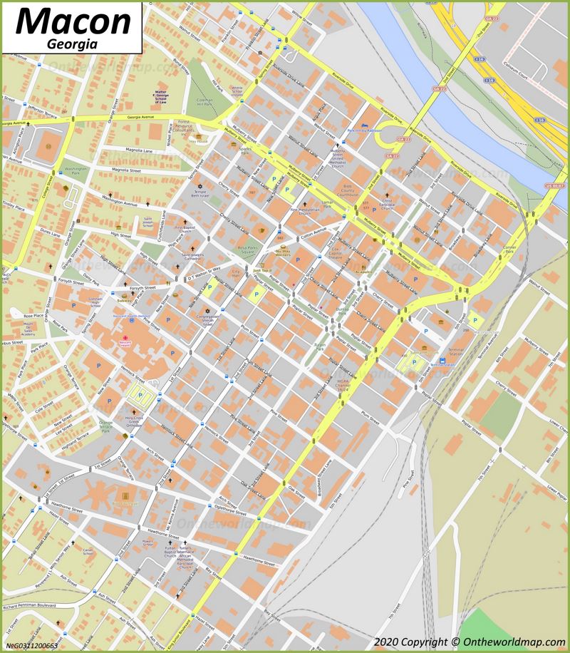 Macon Downtown Map