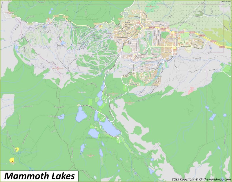 Map of Mammoth Lakes