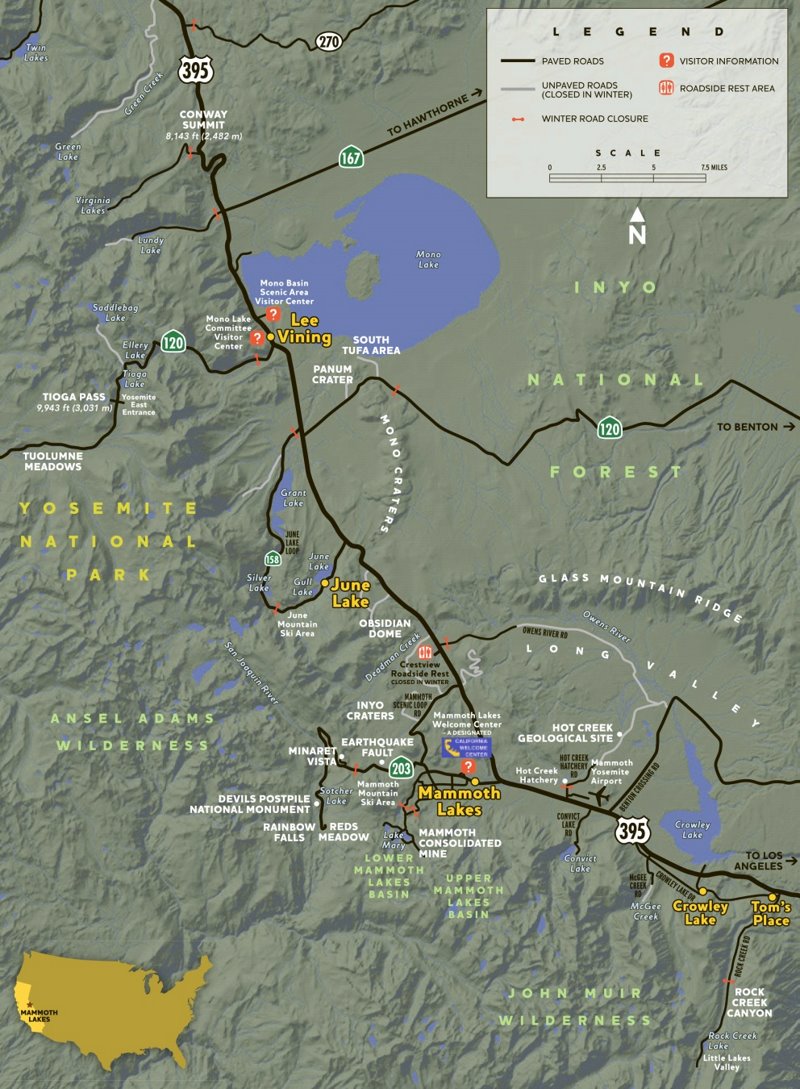 Mammoth Lakes Regional Map