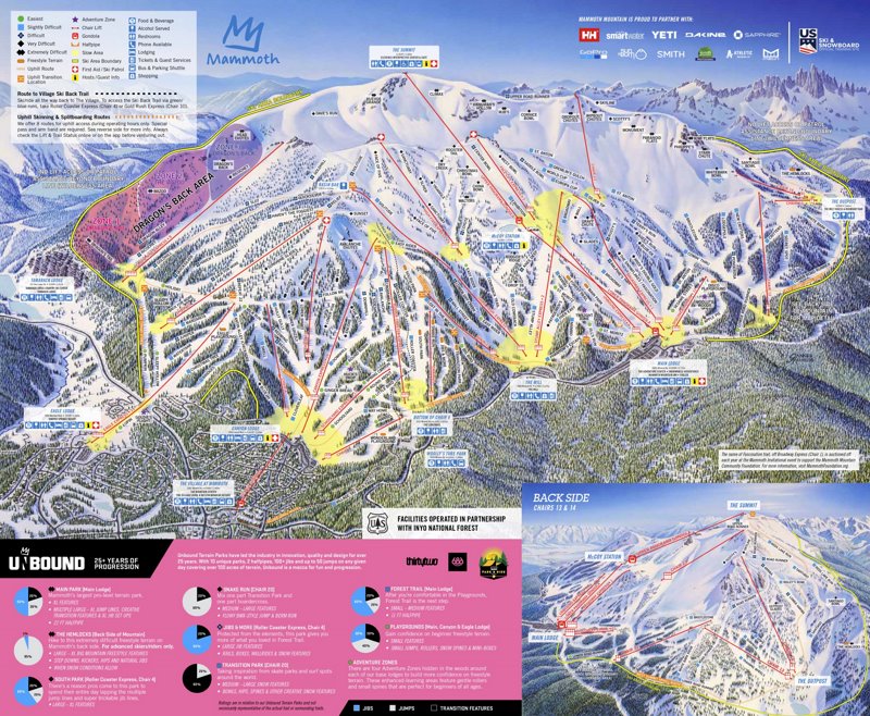 Mammoth Lakes Ski Map