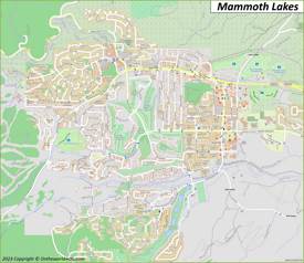 Mammoth Lakes Town Map