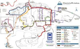 Mammoth Lakes Winter Transit Routes Map