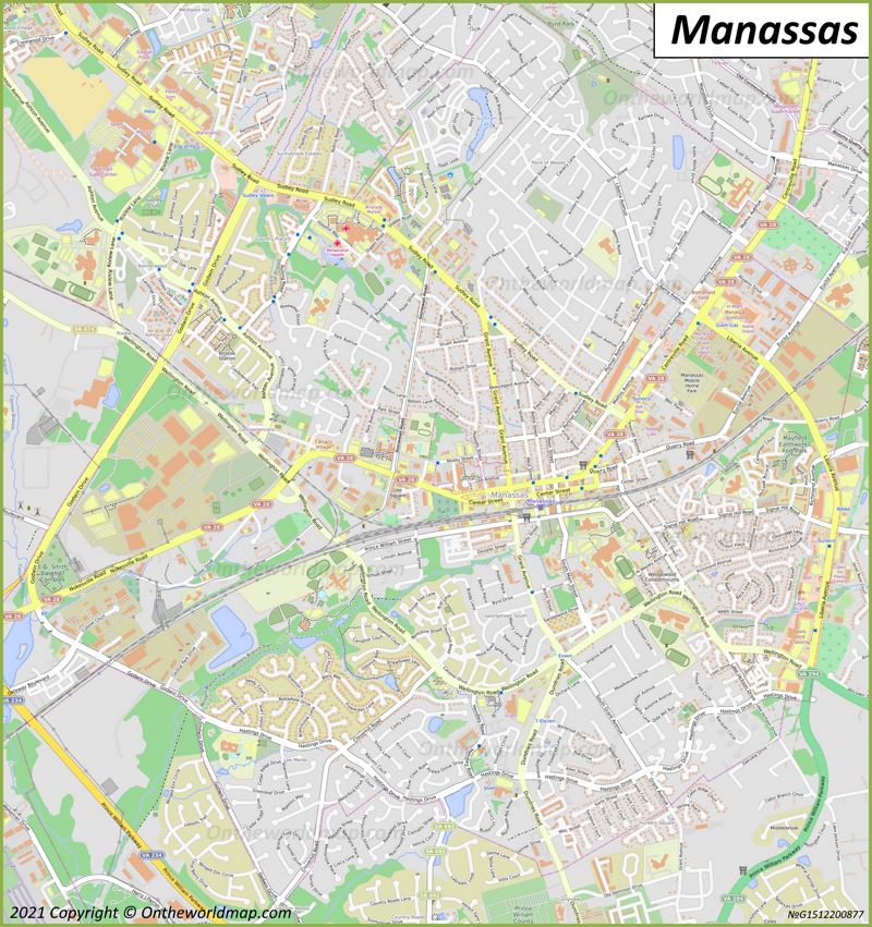 Map of Manassas