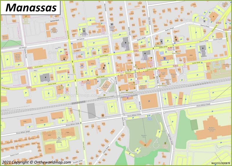 Downtown Manassas Map