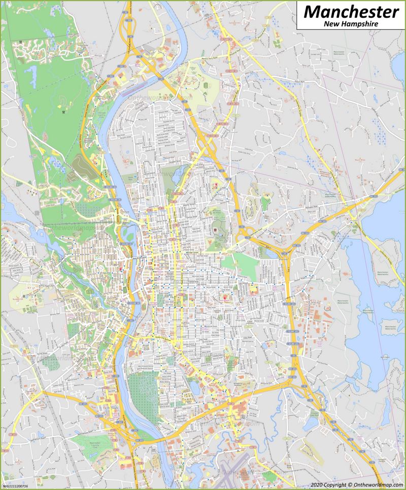 Map of Manchester NH