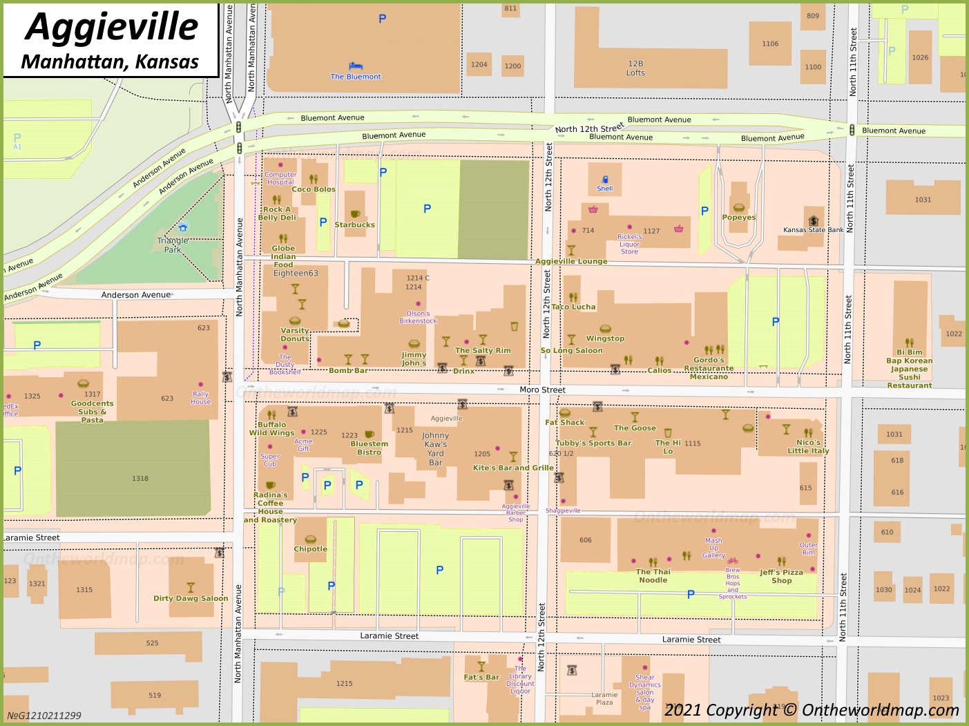 Map Of Aggieville 