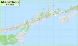 Large detailed map of Marathon