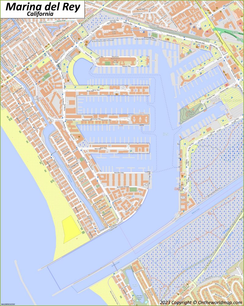 Map of Marina del Rey